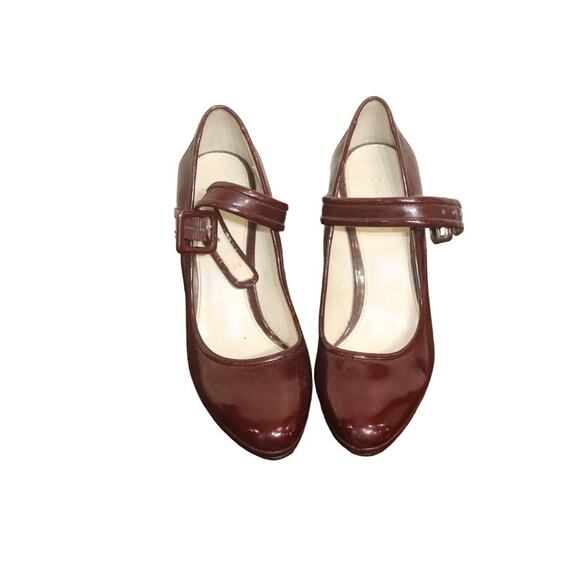 Calvin Klein Merlot Patent Leather Jocey Heels Sz 6M - Picture 2 of 12